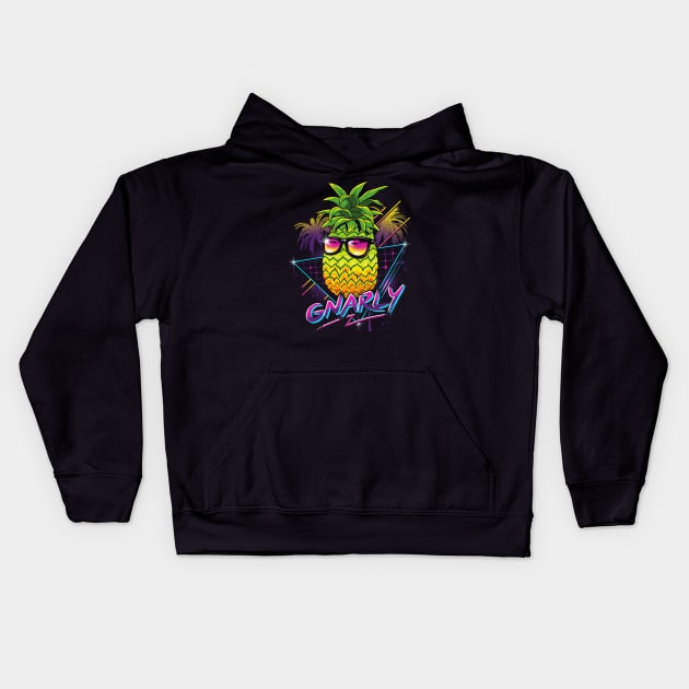 Rad Pineapple Kids Hoodie by Vincent Trinidad Art